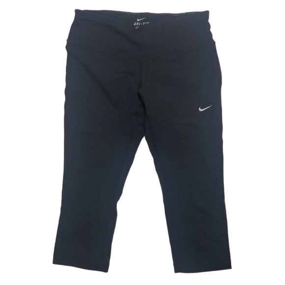 Nike Black Capri Running Leggings Small - Picture 1 of 8